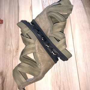 Sorel Joanie Leather wedge heeled sandal